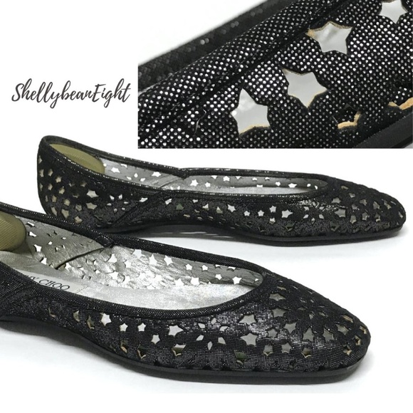 ❌❌SOLD❌❌ JIMMY CHOO STAR Sparkle Flats 40 9.5 - Picture 2 of 8